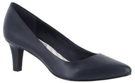 Wide Width Women's Pointe Pump by Easy Street® in Navy (Size 8 1/2 W)