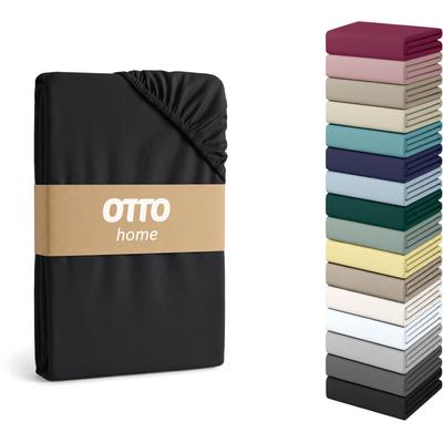 Spannbettlaken OTTO HOME "Physalis Topper COMFORT", schwarz, B:90cm L:200cm, Jersey, Obermaterial: 100% Baumwolle, Bettlaken, Spannbettlaken, bis 10 cm Höhe, Bettlaken, Laken, in Comfort & Premium Qualität