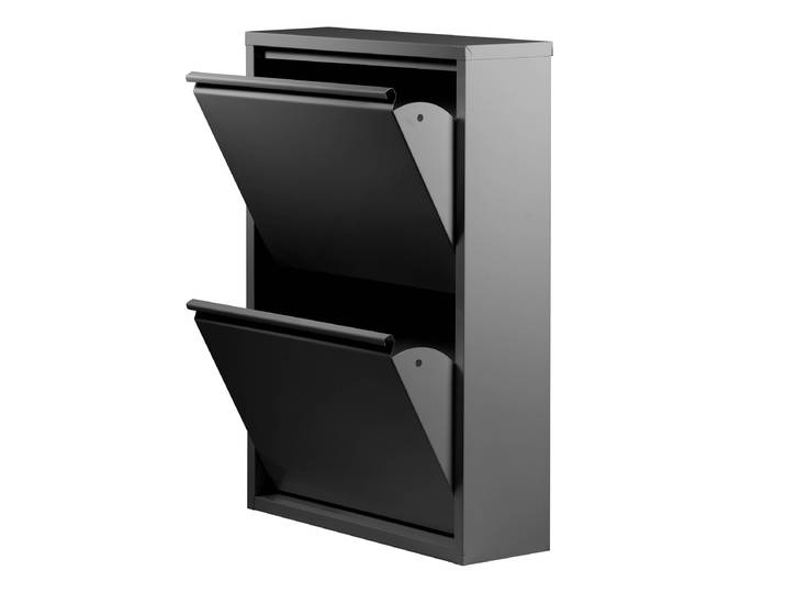 Schuhkipper Cabinet 70cm Schwarz/Schwarz