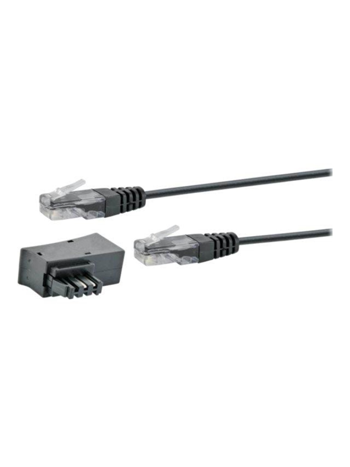 Schwaiger TAE/DSL Adapter With Modem Cable - phone cable kit - 3 m - Schwarz - 3m