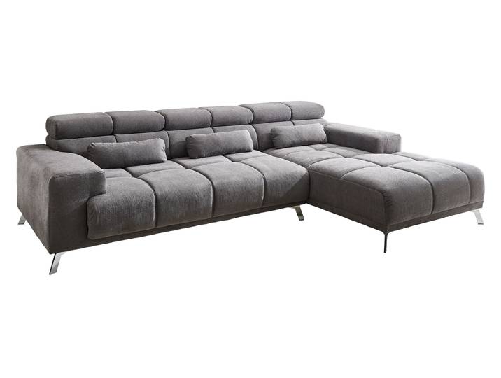 Ecksofa grau elektrisch ausfahrbar 285 cm - OT rechts - SPEED