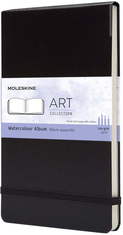 Album aquarelle personnalisable à papier 200 g/m² Moleskine noir