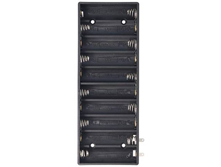 Batterijhouder voor 10 Mignon AA LR6 naast elkaar batterijen, batterij - batterijhouder AA Mignon, batterijhouder elektronica (kunststof)