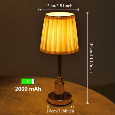 Uplifted Finds LED Touch Sensor Wireless Table Lamp USB Rechargeable Reading Light For Restaurant Hotel Bedroom n11