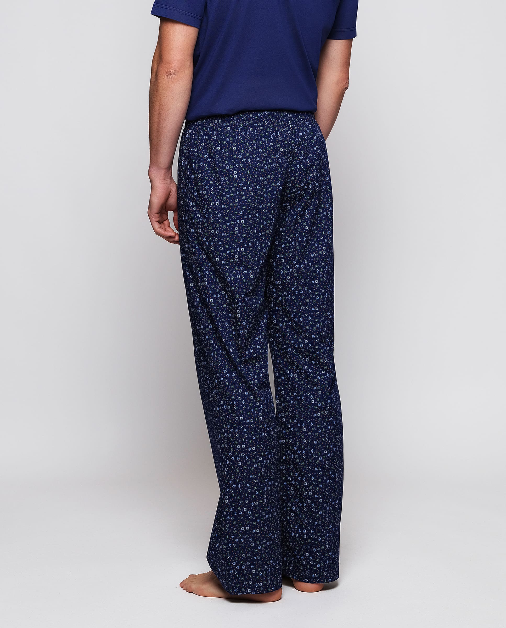 MIRTO Pantalón de pijama largo azul estampado floral-XL /  5 Hombre