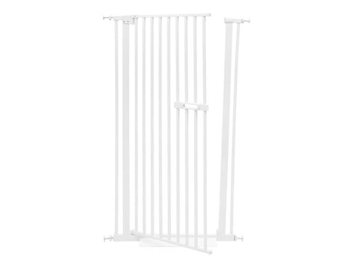 dgfedeg Schutzgitter für Haustiere Extra Hoch, 150cm Haustiergitter, Hundegitter, Türschutzgitter, schmaler Metall-Sicherheitsgitter, für Tür, Innentreppe, Spaziergang durch Haustiergitter, Weiß