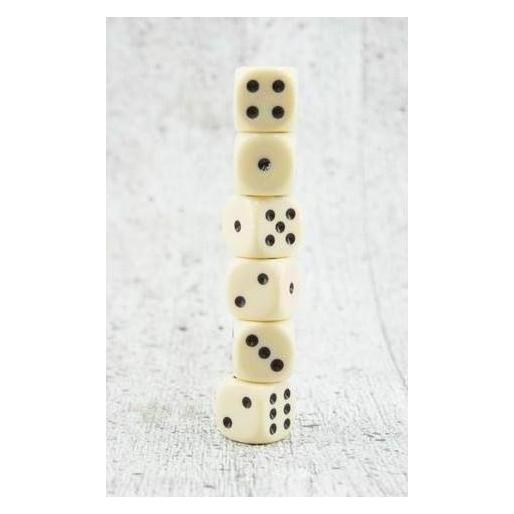 Kendi Games Würfel ELFENBEIN 16 mm 6 Stück (KED20701)