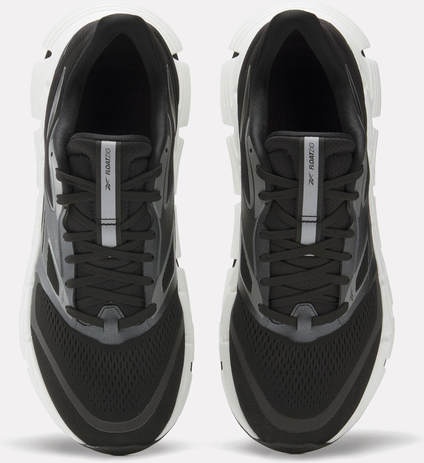 Laufschuh REEBOK "FLOATZIG 2", Herren, Gr. 45,5, schwarz-weiss (schwarz, weiß), Synthetik, Textil, Schuhe Laufschuh, für ein schnelles, federndes Laufgefühl schwarz, weiß 45,5