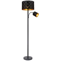 Globo 15334S4 Sunna Stehleuchte Metall Schwarz, 1X E27