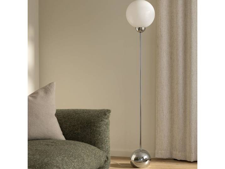 Ripley Stehleuchte chrom Glas 144 cm - Globen Lighting - Wohnzimmer - Skandinavisch - Einflammig