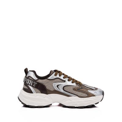 Sneaker PLEIN SPORT "Running-Sneaker", Herren, Gr. 40, Normalschaft, braun (44, schwarzbraun), Schuhe Sneaker
