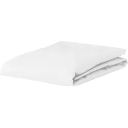 Premium Percale Topper Bettlaken mit Gummizug 160 x 200 cm weiß