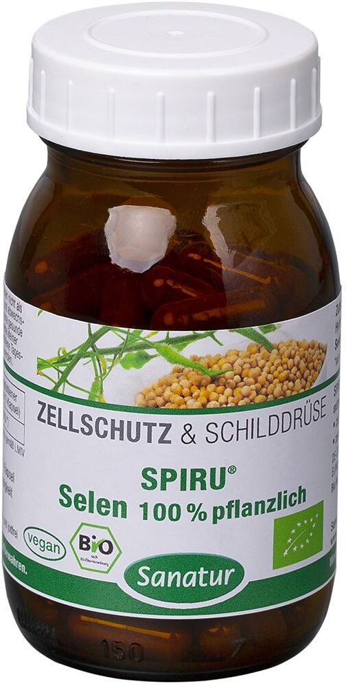 Sanatur Selen 100% pflanzlich Spiru Bio Kapseln 90 St