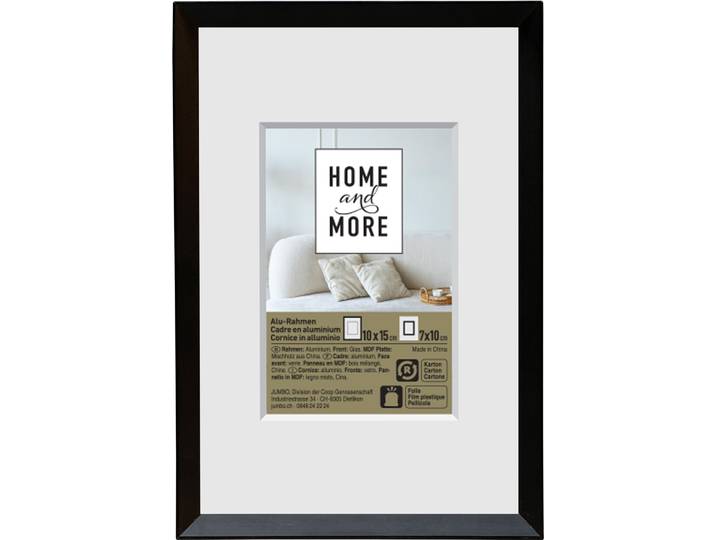 Home and More Aluminiumrahmen L4 10 x 15 Schwarz Aluminium