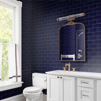 Merola Tile "SomerTile Projectos Midnight Blue 3-7/8"" x 7-3/4"" Ceramic Floor and Wall Tile"