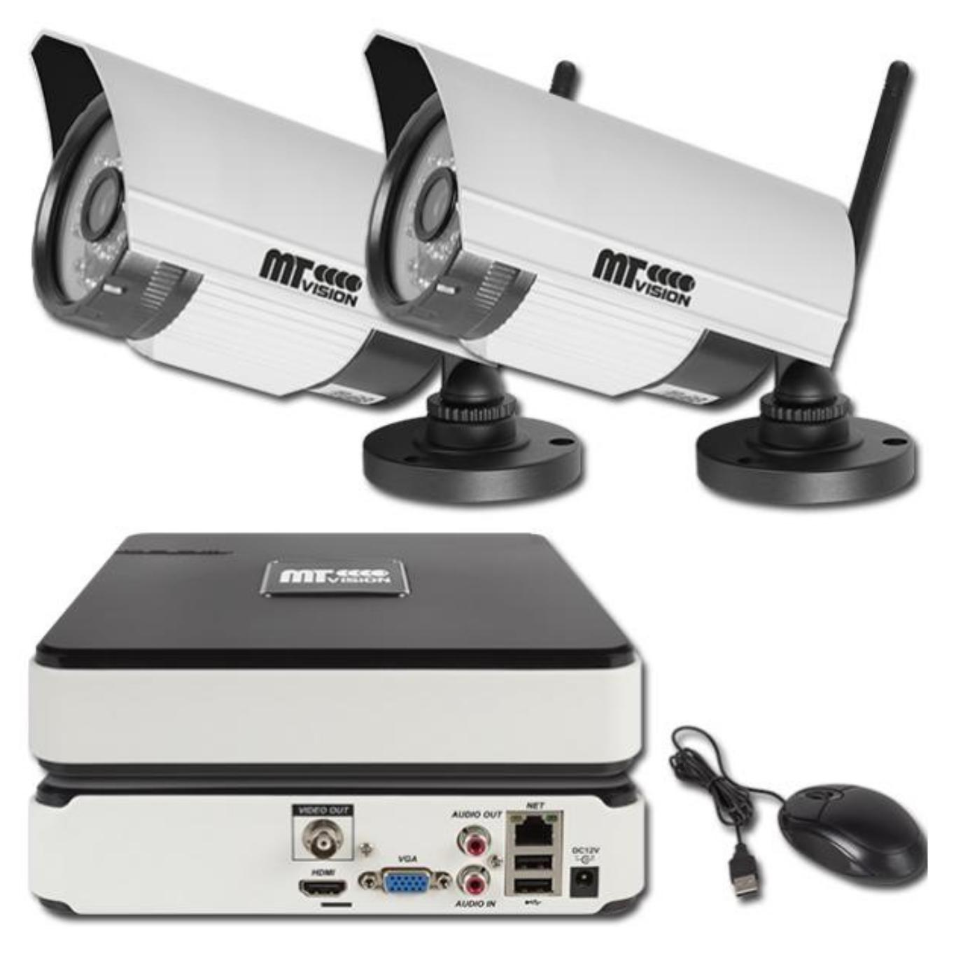 MT Vision HSR 8200 IP Set Funk Videoüberwachung mit 2X Kamera IP66