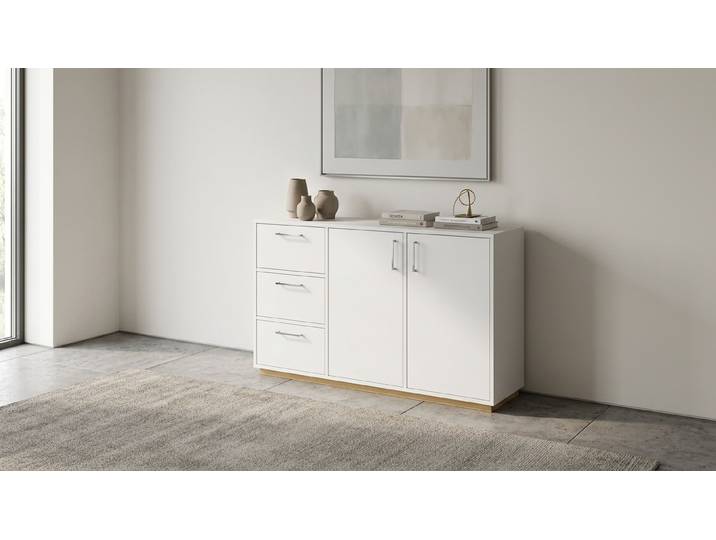 Modernes Sideboard MDF Beschichtet MDF Weiß matt