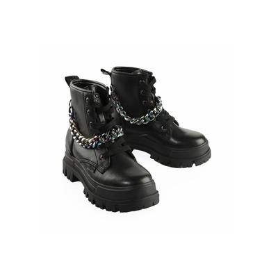Stiefel BUFFALO "Buffalo Aspha Rld Chain 3.0 Vegan Nappa", Damen, Gr. 41, schwarz (schwarz, multi), Kunstfaser, Schuhe Stiefel