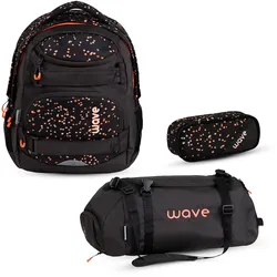 Wave Wave Infinity Move Schulrucksack Set 3 tlg. "Dots Blooms" Koffer24