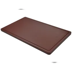 METRO PROFESSIONAL Schneidebrett GN 1/1, Polyethylen, 53 x 32.5 cm, mit Saftrille, braun