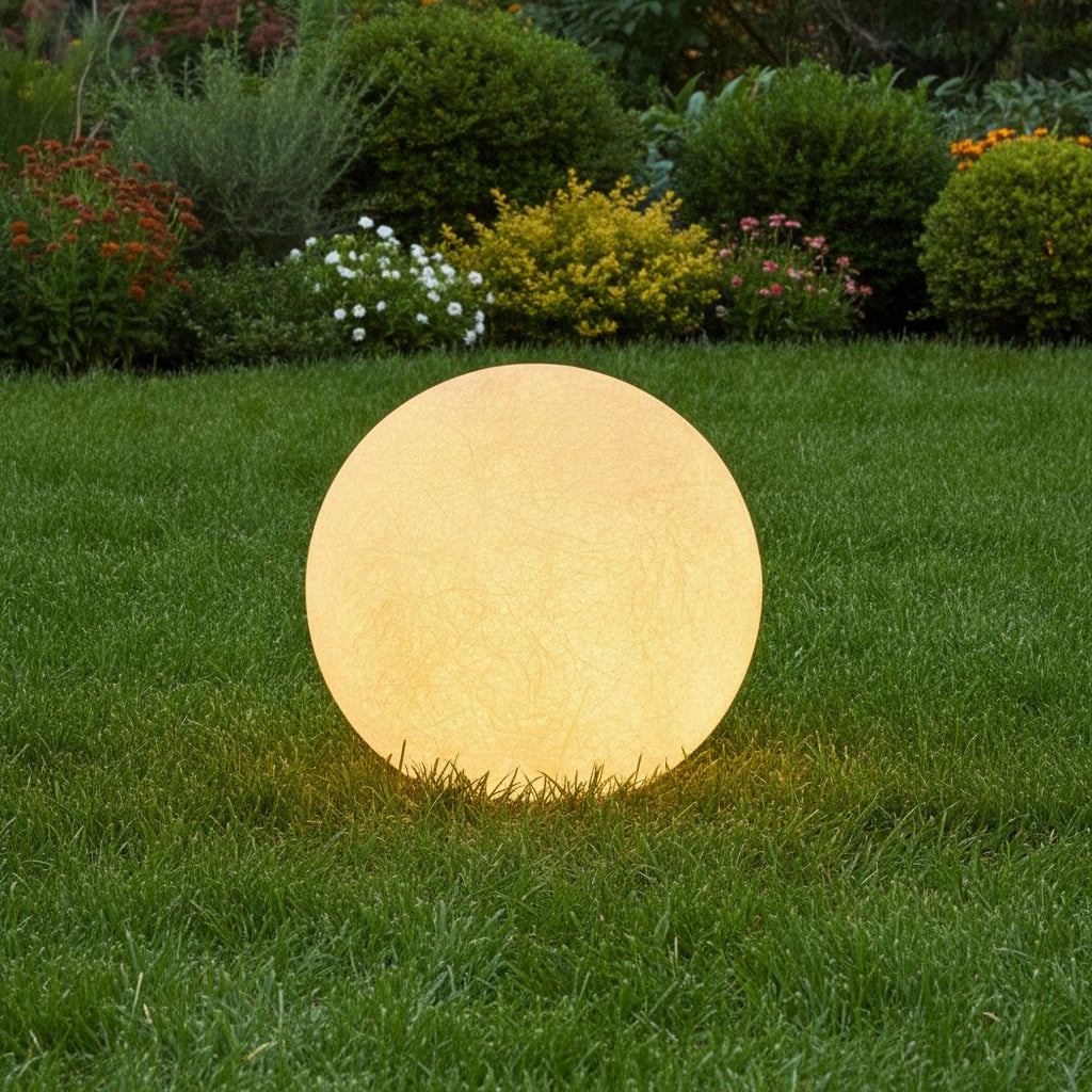 Lyora Bollamp Moon ronde tuinlamp wit Ø 25cm