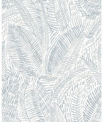 A-Street Prints Fildia Light Blue Botanical Wallpaper