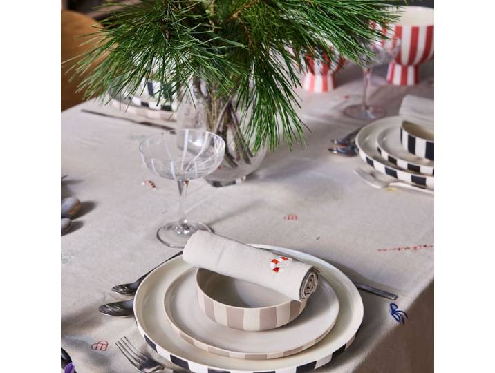 Nappe en coton coloris beige