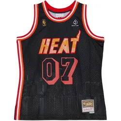 Mitchell & Ness, Herren, Sportshirt, trikot miami heat nicky jam wingman (S), Schwarz, S