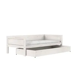 Lifetime Einzelbett mit Bettkasten  Basis , weiß , Maße (cm): B: 207 H: 64 T: 102.0