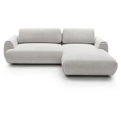 ECKSOFA ZEST Grau Geflochtener Stoff mit Schlaffunktion