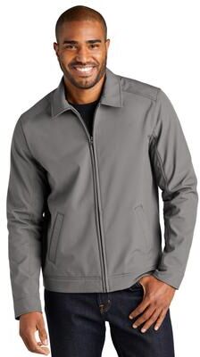 Port Authority J417 Mechanic Soft Shell Jacket in Deep Smoke size Small   Polyester