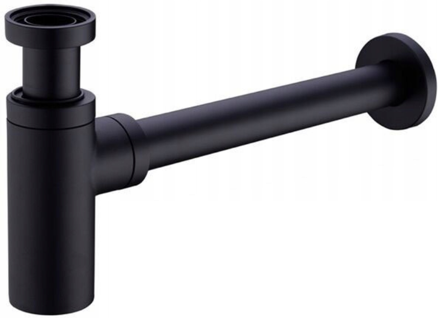 Neuesbad Design-Flaschensiphon, rund, schwarz matt DFSR-BM
