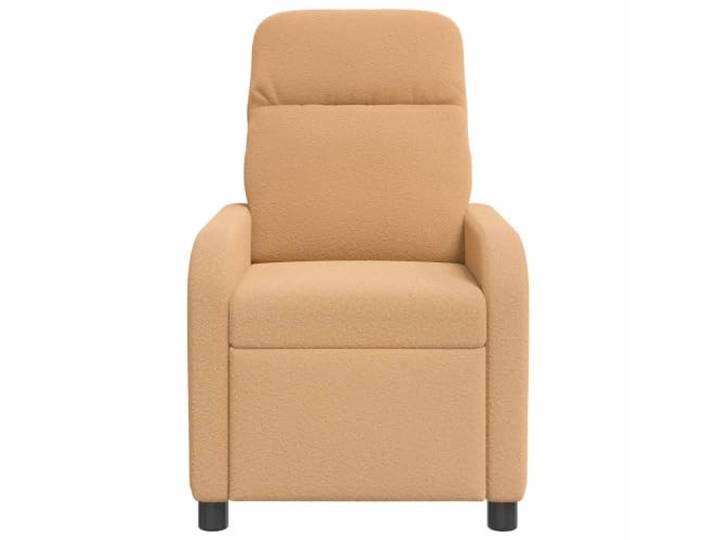 Sessel Recliner Beige Bouclé mit verstellbarer Rückenlehne 115-160 Grad Bouclé-Gewebe, Winkeleinstellung, Schaumstoff und Faser, modernes Design, leicht zu reinigen