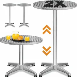 CASARIA® 2er Set Stehtisch Höhenverstellbar