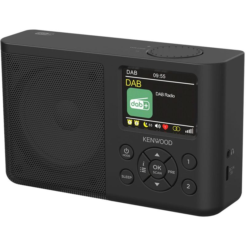 Kenwood CR-M33DAB-B Tragbares DAB+ Radio, Bluetooth, integrierter Akku, schwarz