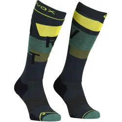 Ortovox, Herren, Sportsocken, Freeride Long Socks Cozy (39 - 41), Blau, Grün