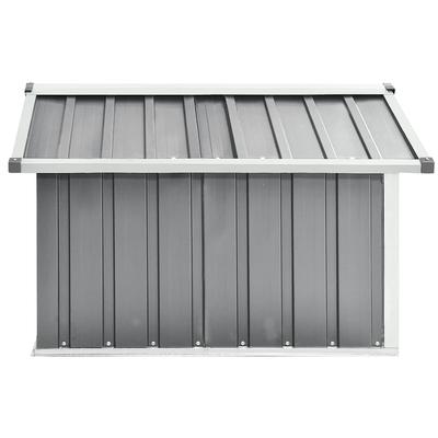 vidaXL Rasenmäher Garage 92x97x63 cm Verzinkter Stahl Grau