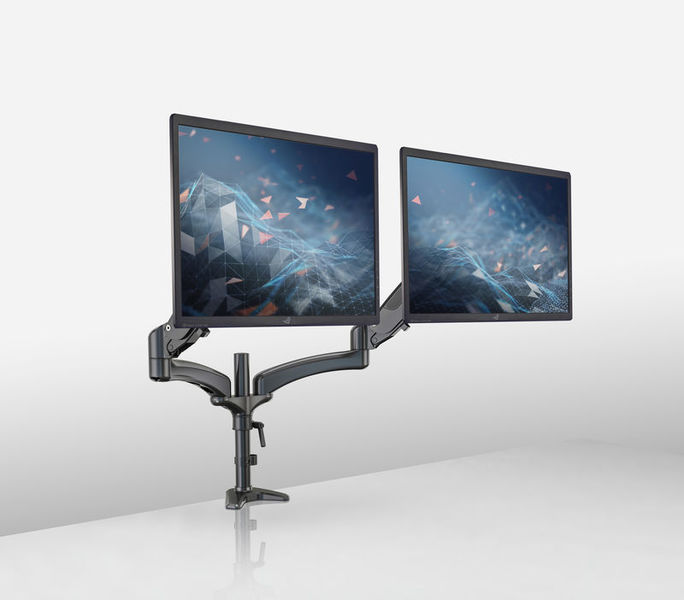 K&M ; 23875 Dual monitor mount Black