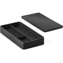 Cement Schreibtisch-Organizer schwarz mit Deckel