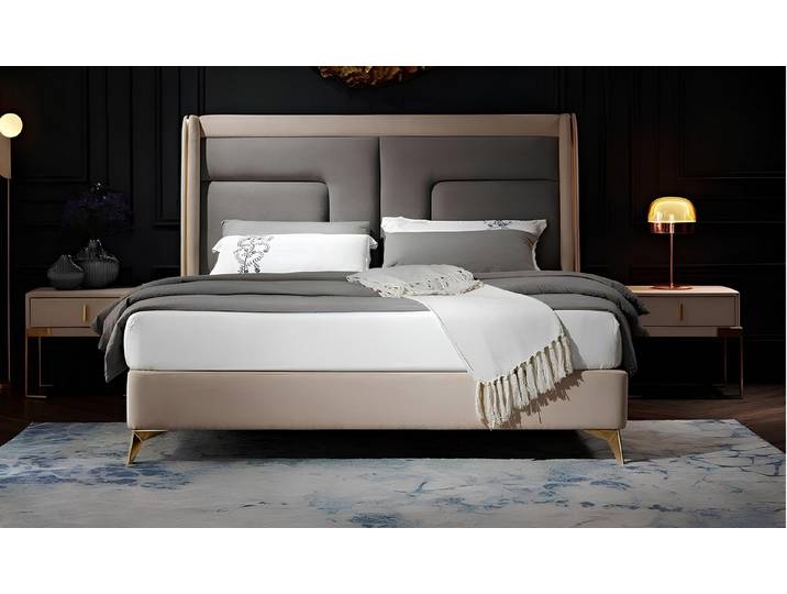 Xlmoebel Polsterbett Elegantes gepolstertes Bett mit hochwertiger Verarbeitung (Bett), Hergestellt in Europa