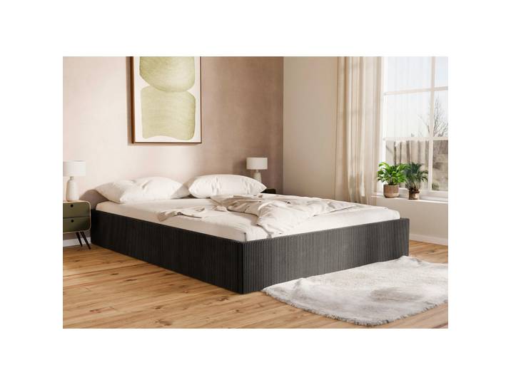 Boxxx Polsterbett, Schwarz, Birke, Schichtholz, 160x200 cm, Bettkasten, in verschiedenen Größen erhältlich, Schlafzimmer, Betten, Polsterbetten