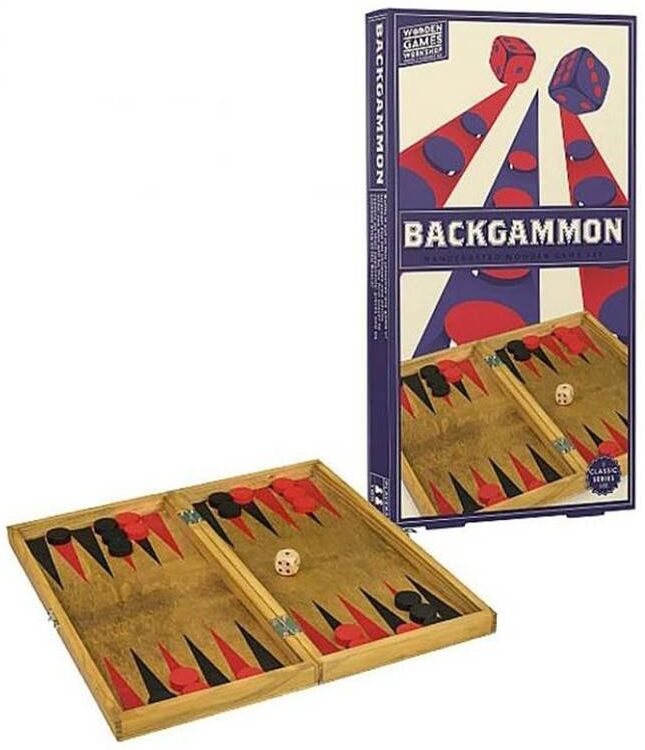 Professor Puzzle Backgammon - Bois vintage