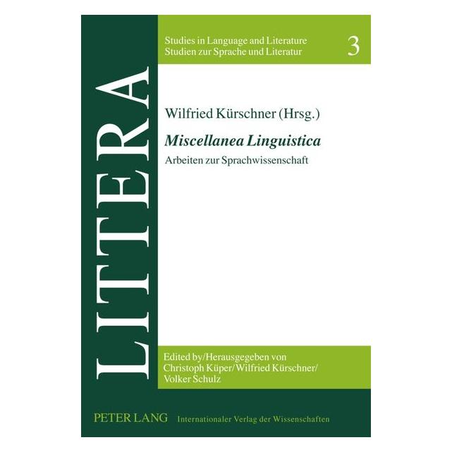Peter Lang "Miscellanea Linguistica" (Deutsch, Hardcover) (67835902)