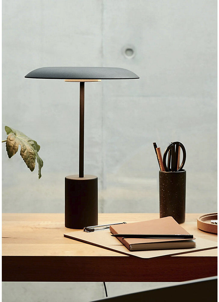 kaiserkraft LED-Tischleuchte SMITH, mit USB Port, schwarz, 600 lm