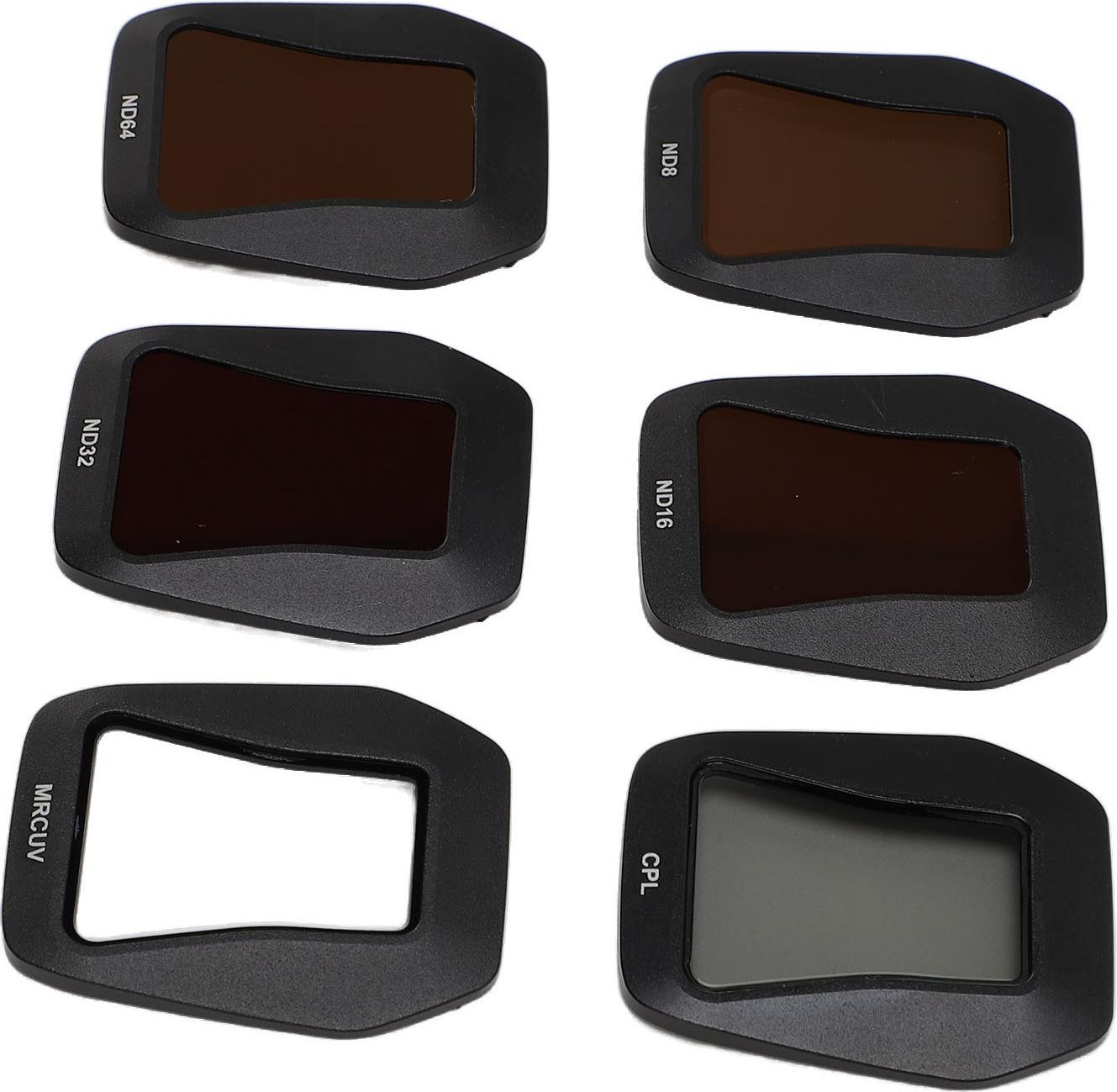 Gistuch Set van 6 drone-camerafilters voor DJI Air 3S, ND8 ND16 ND32 ND64 UV-CPL filters voor verminderde lichtinval en snelle sluitertijden