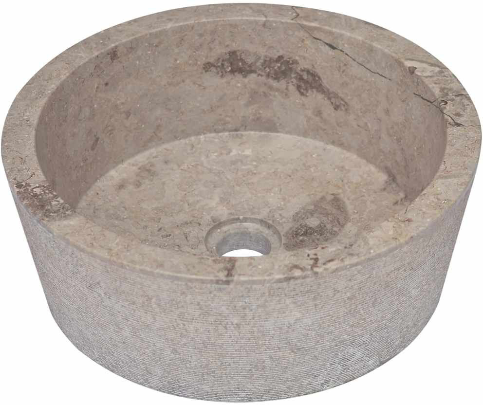 Borough Wharf Broughton 400 mm L x 400 mm W Marble Circular Sink Grey 400mm W