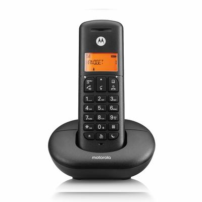 Motorola E201 DECT-Telefon, Anrufüberwachung, Fernzugriff, Nicht-Stören-Taste, Freisprechen – Schwarz
