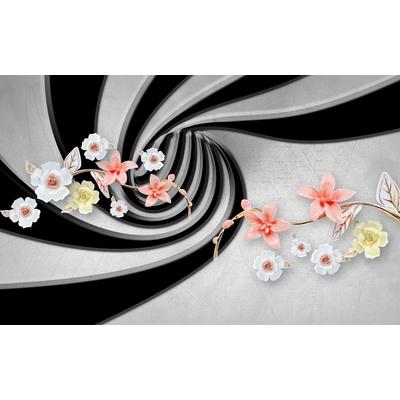 Papermoon "Abstrakt 3D Effekt mit Blumen"