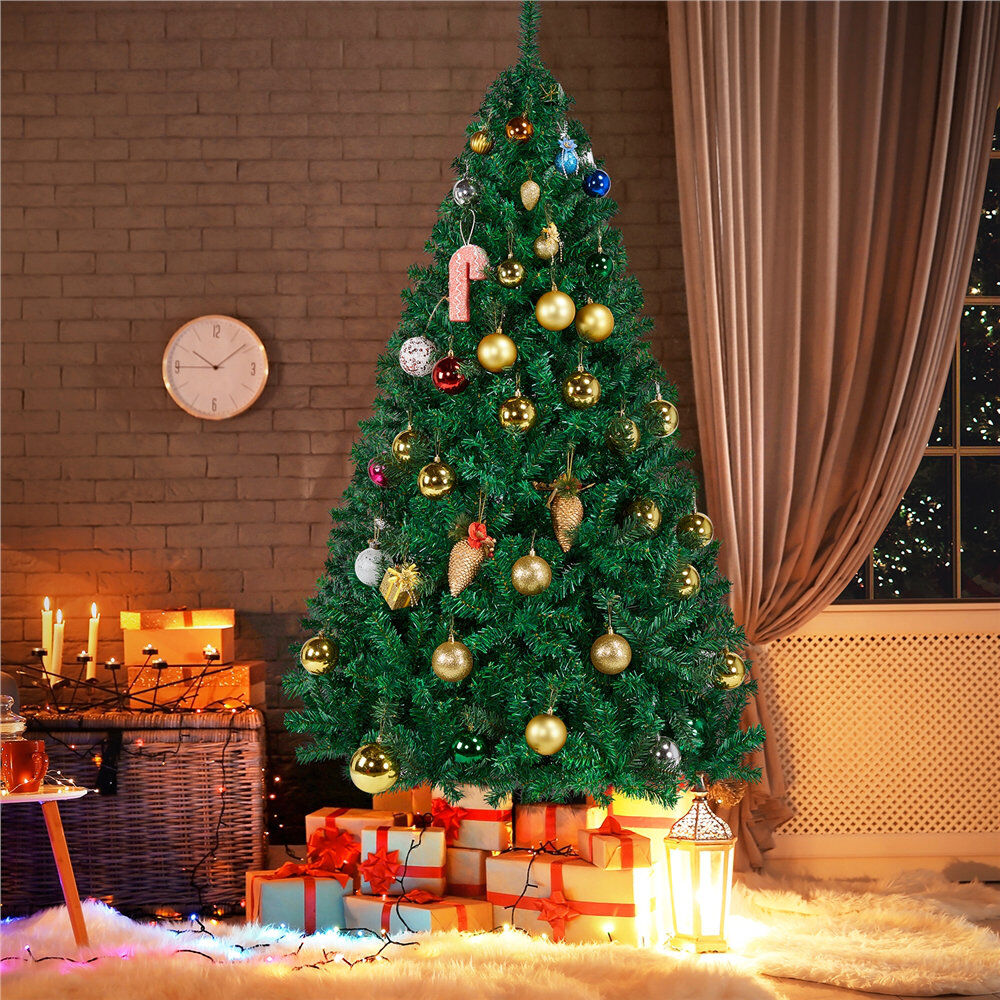 Yaheetech Artificial Fir Christmas Tree Green 6ft H x 3.61ft W x 3.61ft D
