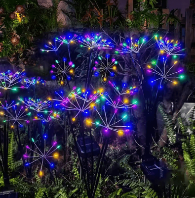 Inspire Curations Solar Firework Lights Outdoor Waterproof Swaying Dandelion Starburst Lights starburst Color 1pc